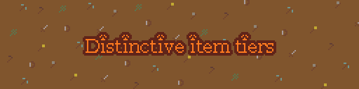 Distinctive item tiers