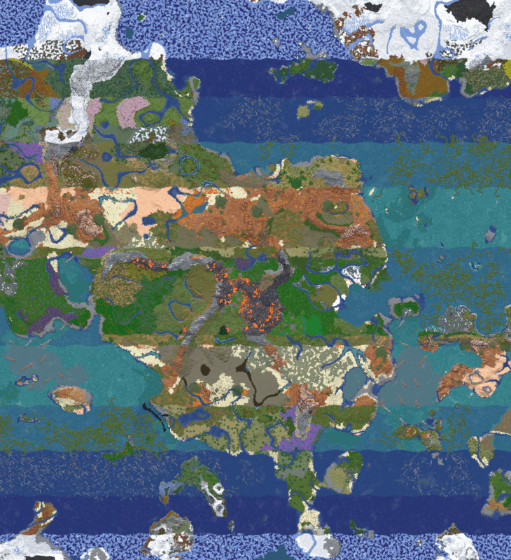 An example of the stratified climate world gen
