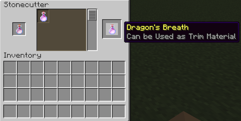 Example of Turning Dragon's Breath into a Trim Material