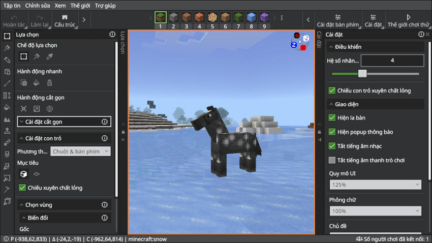 Editor Mode with Selection Pane