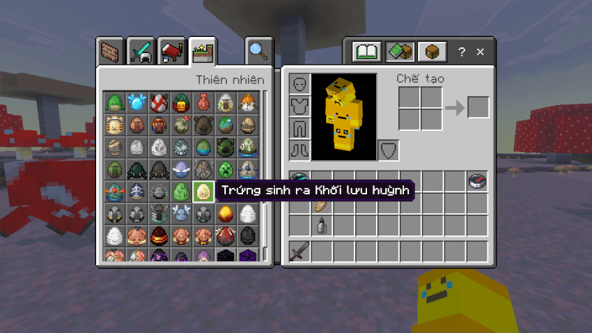 Inventory with Sulfur Cube Spawn Egg item name