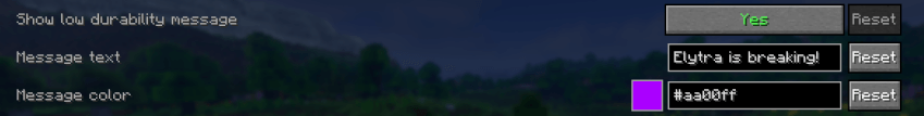 Low durability message config