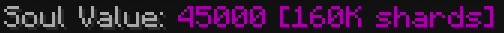 soul value - short shards