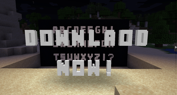 Example of glowing letter usage