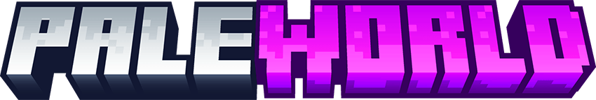 A image with the words "Pale World" written in a Minecraft font