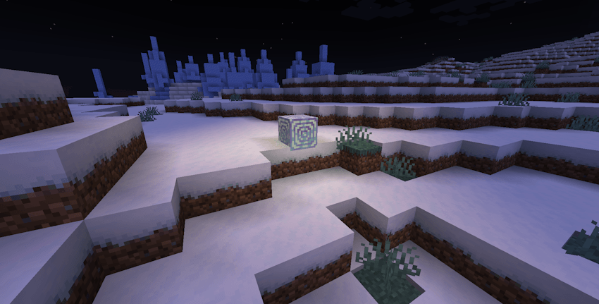 A Hailstone in an Ice Spikes biome