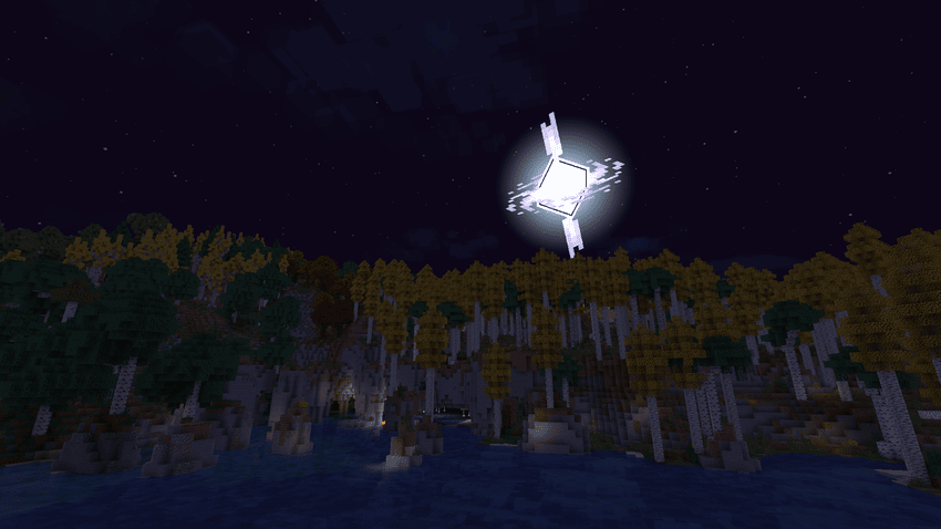 holding a villager whilst staring at the world.