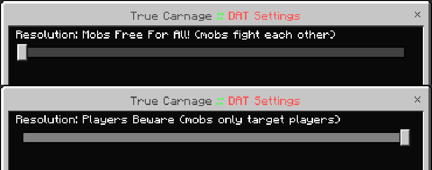 Mob combat toggle