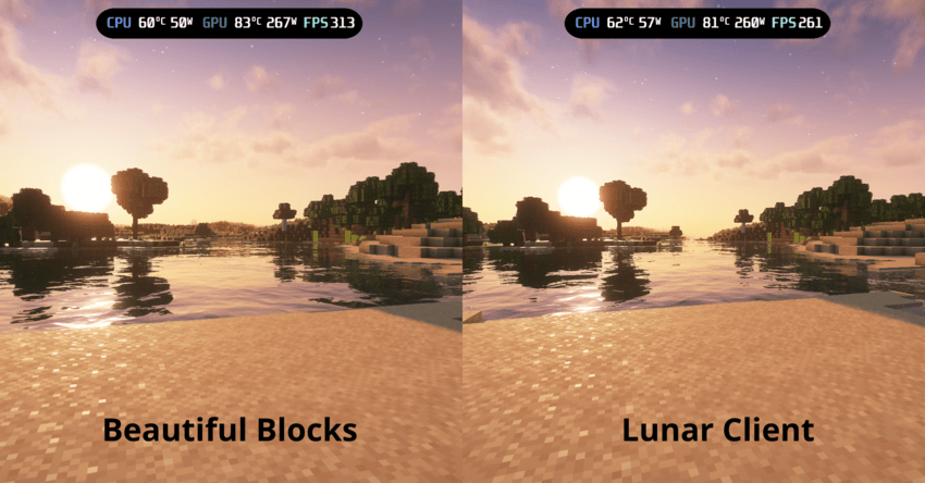 Beautiful Blocks vs Lunar Client Comparison