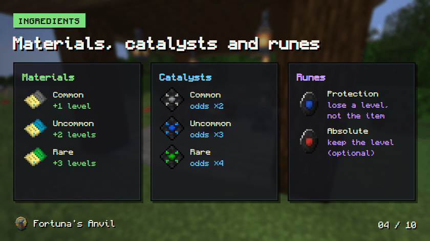 Materials, catalysts and runes