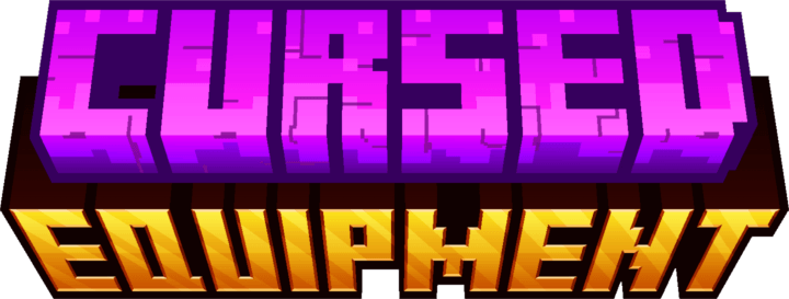 The logo of the Cursed Equipment Minecraft Mod