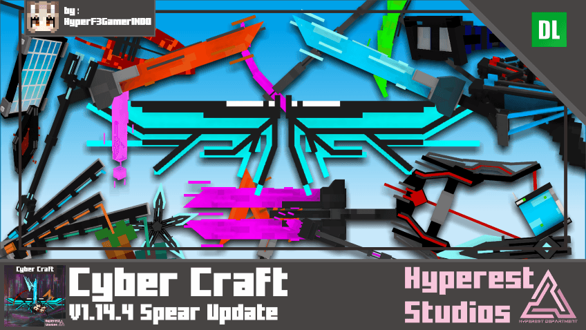 Cyber Craft | v1.14.4 Spear Update — Minecraft Bedrock texture pack, screenshot 1