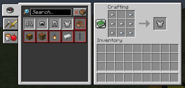 Craft of the chainmail chestplate