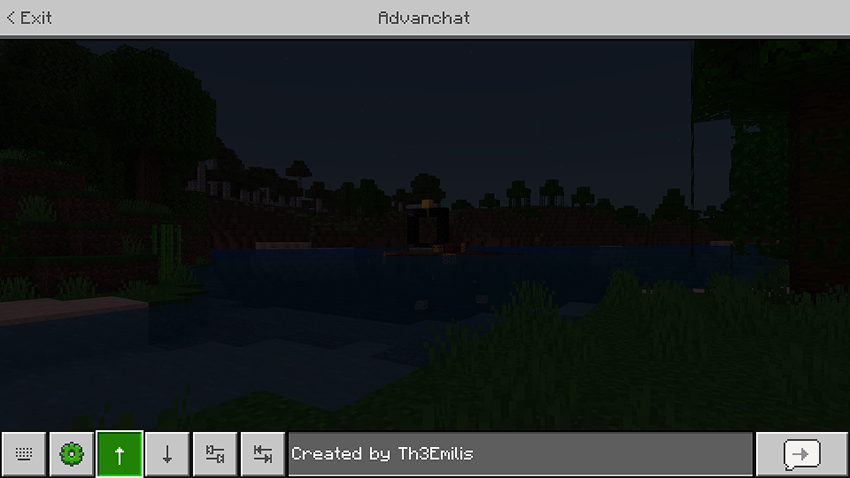 In-game screenshot showcasing the message history feature. Text box content reads, “Created by Th3Emilis”.