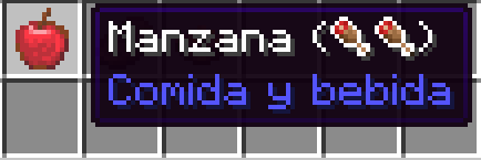 Пример отображения восстанавливаемого голода