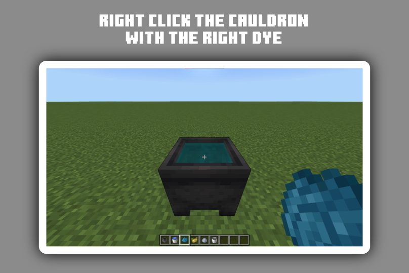Stage 3 - Right-Click the cauldron with the right dye