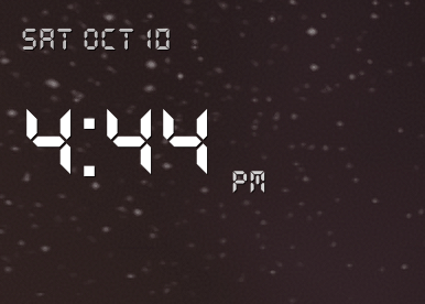 Segmented digital clock face