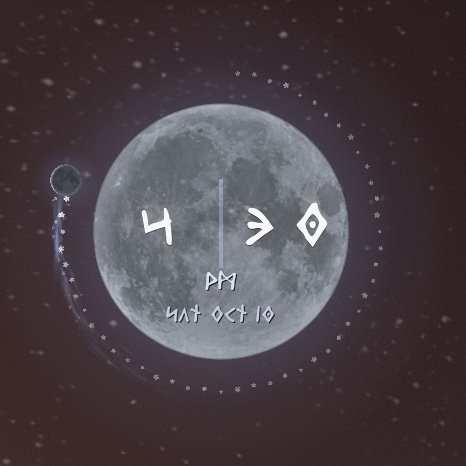 Lunar Druid clock face