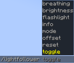 Commands for the Light