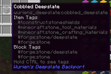 Cobbled Deepslate Tags