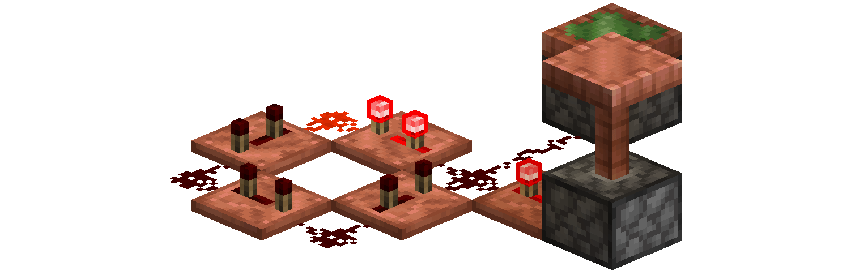 Isometric render of the changed textures