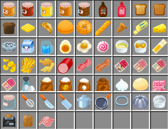 List of items in 1.0