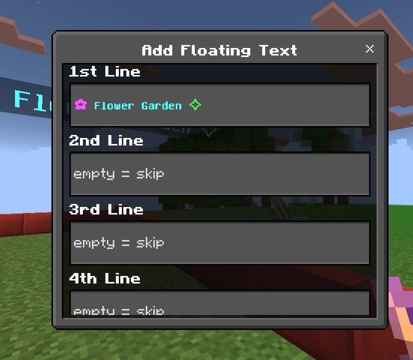 Minecraft Color Name Command Floating Text Display — Minecraft Bedrock Addon Download