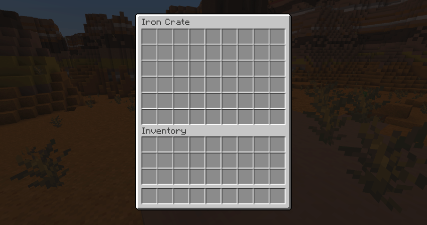 Iron crate inventory