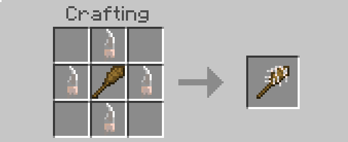 Four Moblin Fangs around a Wooden Club