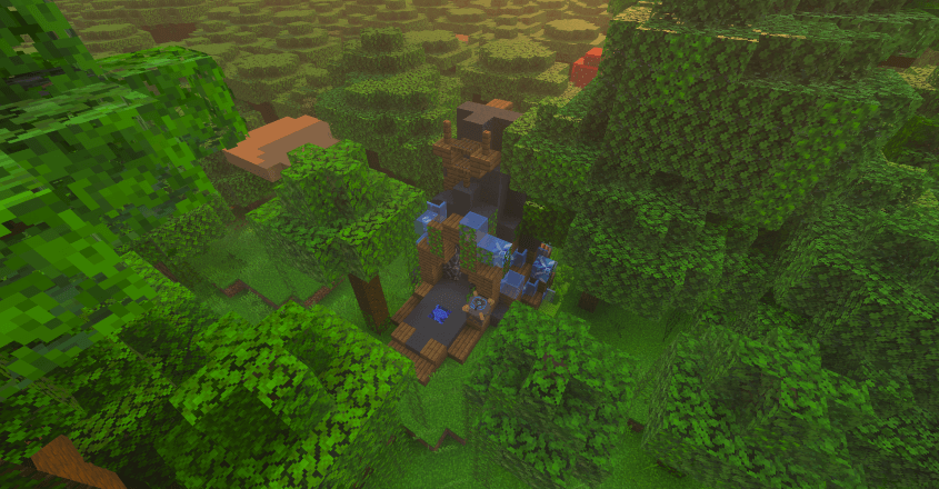 An image of a shrine in the jungle