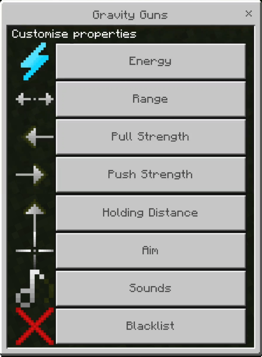Customisation Form.