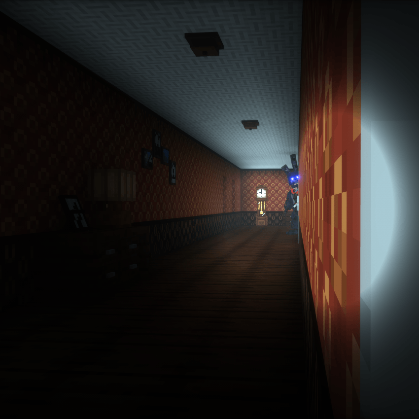 FNaF 4 - Left hallway with Nightmare Bonnie lurking
