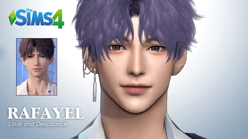 CAS : Rafayel Love and Deepspace in game The Sims4 | Create a Sim || Speed Builds 🌊🧜‍♂️✨