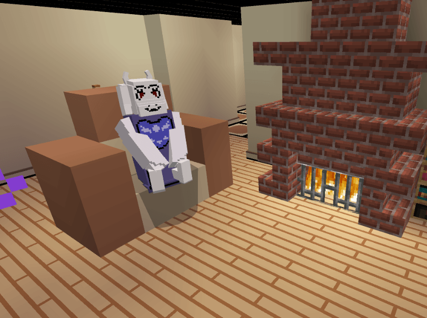 toriel in her house