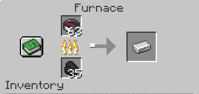 Smelting Compasses to Iron Ingots