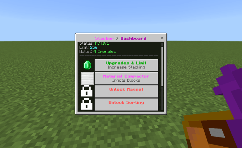 OverStack "break the 64 stack limite" - Minecraft Bedrock Addons ...