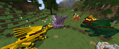 Several different Dragon species. some with armour