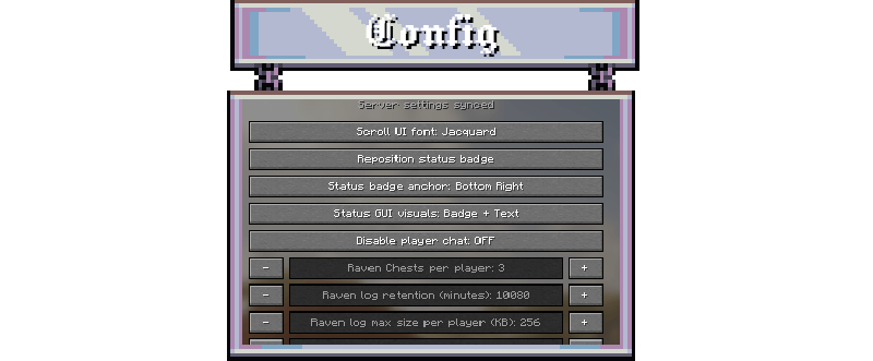 Config banner with screenshot