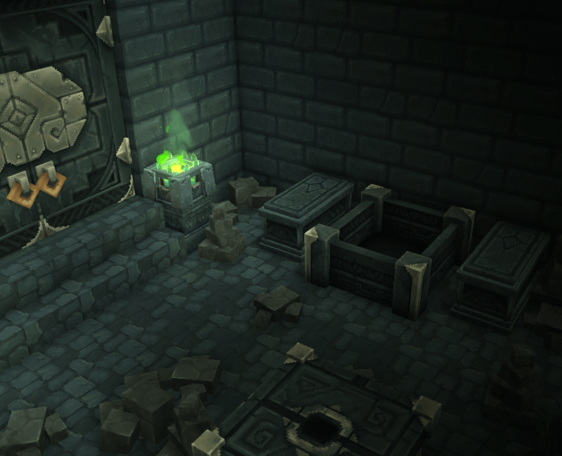 Screenshot of Dark Temple Styled Double Bed