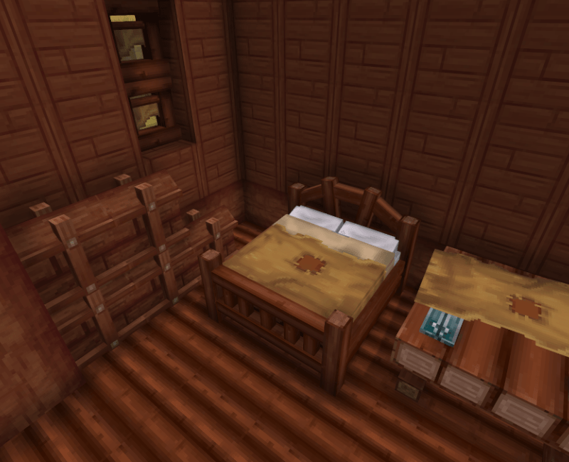 Captura de pantalla de la Cama Doble de Estilo Leñador