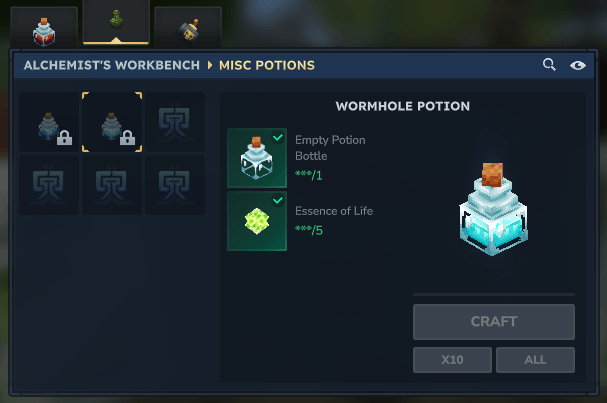 Wormhole Potion Recipe