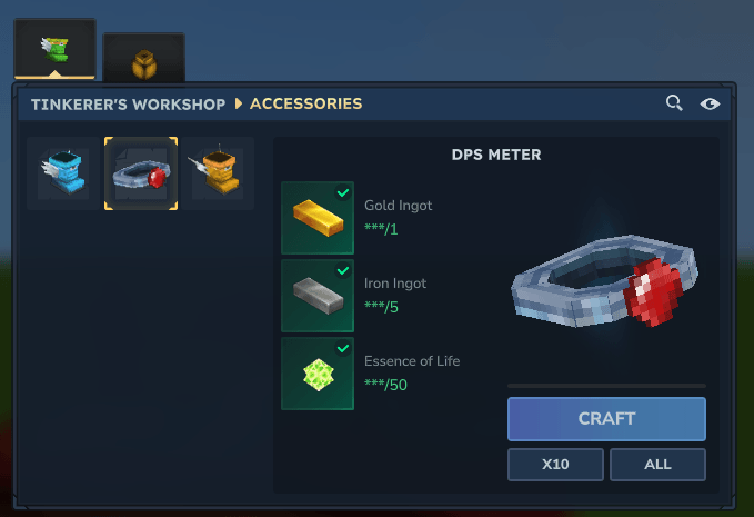 DPS Meter Recipe