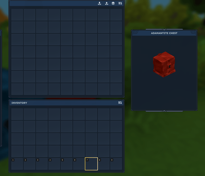 Espacios del cofre de adamantita