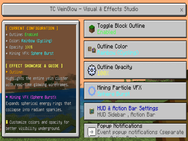 Visual and Effect Settings