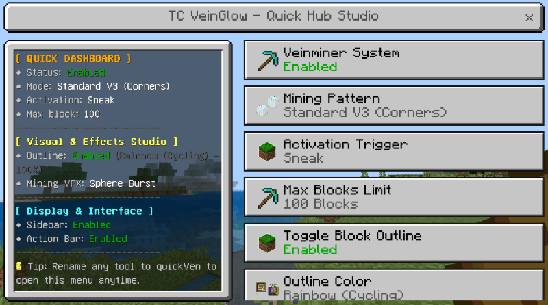 Quick Menu