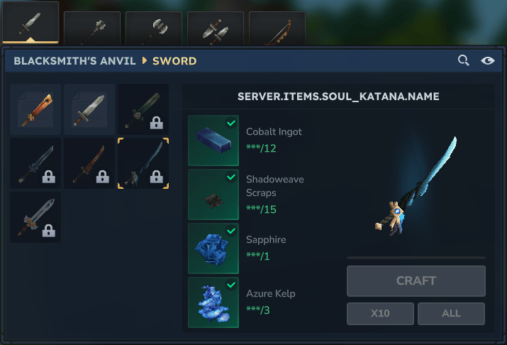 Soul Katana Craft