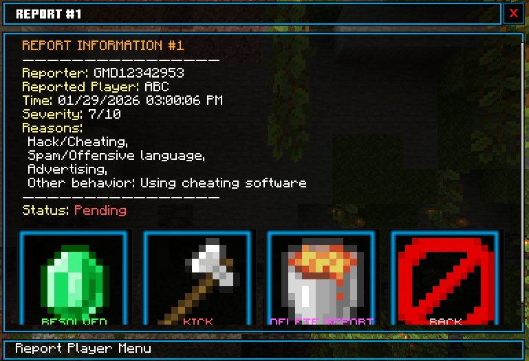 Player Report Menu - Minecraft Bedrock Addons - CurseForge