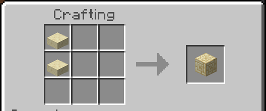 Chiseled Smooth Sandstone Bricks crafting recipe