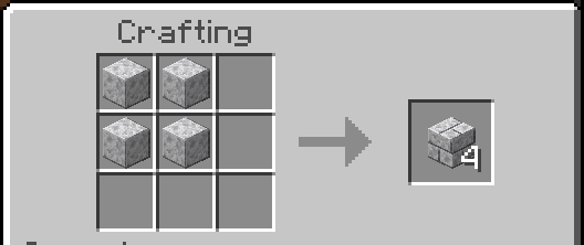 Polished Diorite Bricks crafting recipe