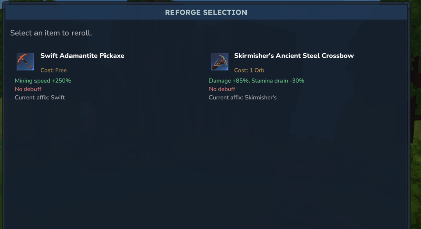 reforged selection